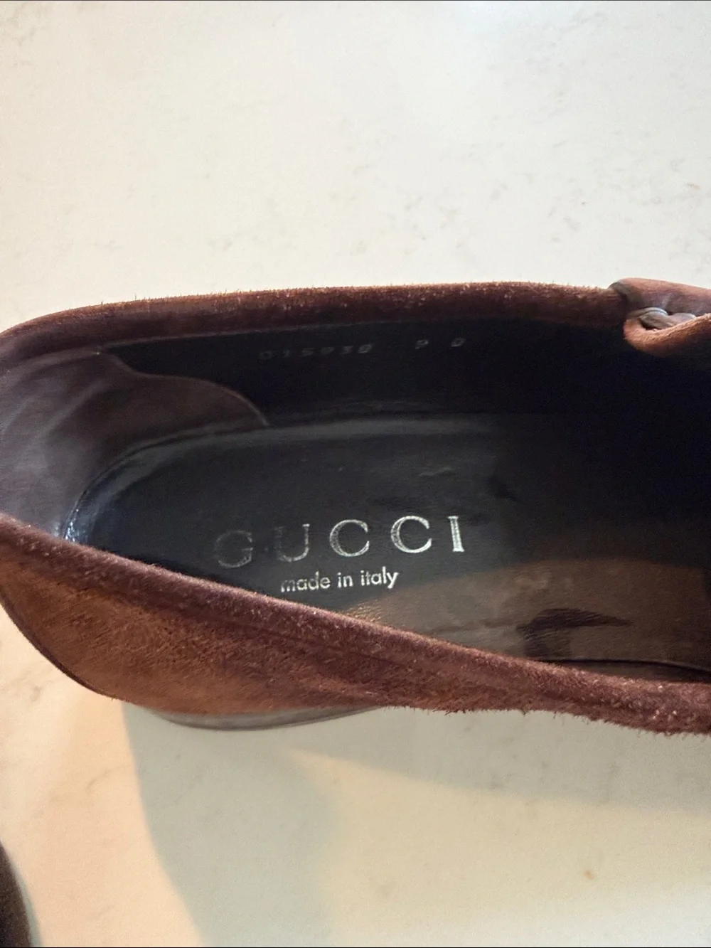 Gucci Mens Classic Brown Suede Horse Bit Loafers - Men